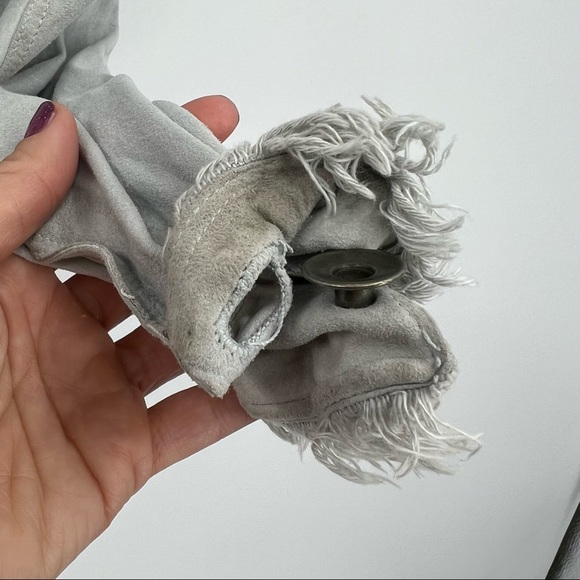 Jakett Light Blue Leather Jacket Medium - Picture 10 of 11